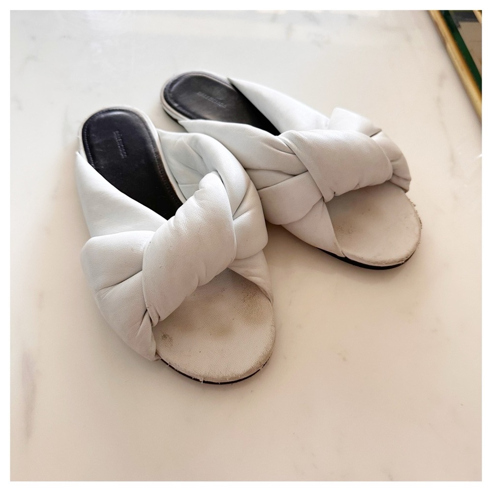 Balenciaga White Women's Sandals puff puffer
